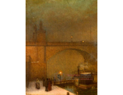 Jakub Schikaneder - Parník u mostu