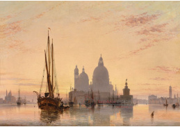 VANG200 Edward William Cooke - Benátky, kostel Santa Maria della Salute