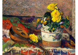 R9-289 Paul Gauguin - Zátiší s květinami a mandolínou