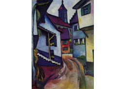 VAM25 August Macke - Ulice s kostelem v Kandernu