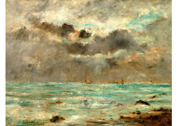 A-1681 Eugene Boudin - Pobřeží v Trouville