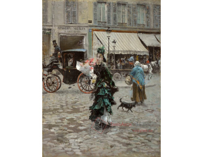 A-7995 Giovanni Boldini - Přecházení ulice