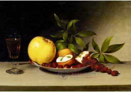 D-7589 Raphaelle Peale - Zátiší s ovocem, dorty a vínem