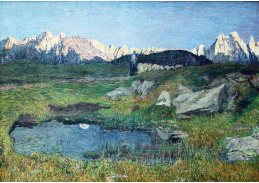 DDSO-3490 Giovanni Segantini - Alpská krajina za úsvitu