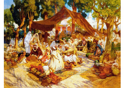 SO IV-345 Frederick Arthur Bridgman - Večerní setkání v severoafrickém táboře