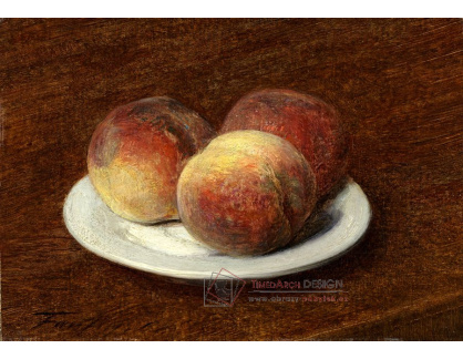 D-7262 Henri Fantin-Latour - Tři broskve na talíři