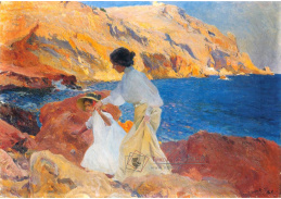 VSO 507 Joaquín Sorolla y Bastida - Clotilde a Elena na skalách