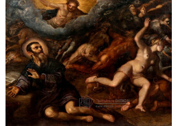 A-6865 Domenico Tintoretto - Svatý Antonín vyhání démony pokušení