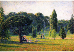 VCP-144 Camille Pissarro - Zahrady v Kew při západu slunce