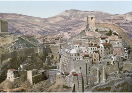 Fotochrom VF 213 Klášter Mar Saba, Palestina