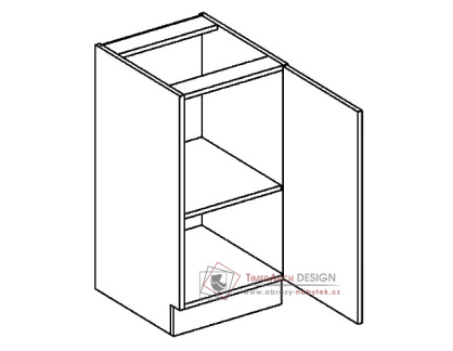 COSTA, dolní skříňka jednodvéřová - pravá, dub sonoma
