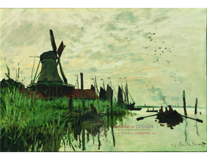 VCM 162 Claude Monet - Mlýny ve Westzijderveld poblíž Zaandamu