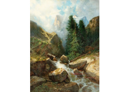 DDSO-16 Alexandre Calame - Pohled na Wellhorn a Wetterhorn