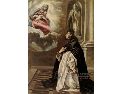 D-7825 El Greco - Zjevení Panny Marie a dítěte svatému Hyacintovi