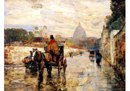 VU23 Childe Hassam - Le Val-de-Grace, jarní ráno