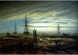 D-6450 Caspar David Friedrich - Kotvící lodě