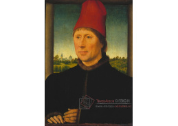 A-7810 Hans Memling - Portrét muže v červeném klobouku