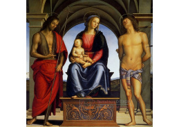 SO IV-26 Pietro Perugino - Madonna a dítě se svatými Janem Křtitelem a Sebestianem