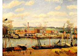 VCP-373 Camille Pissarro - Pohled na továrnu na bavlnu v Oiseel poblíž Rouen