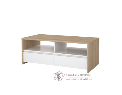 NEREA 319, konferenční stolek 120x60cm, jackson hickory / bílý lesk