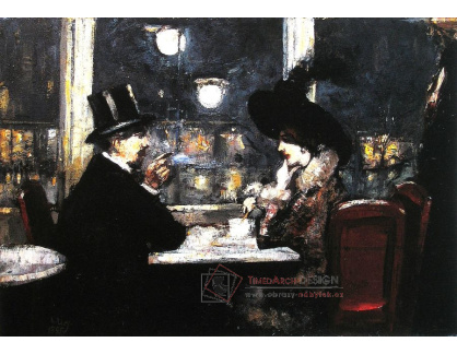 VN-181 Lesser Ury - V Café Bauer