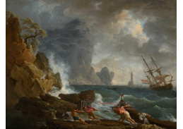 A-6844 Claude-Joseph Vernet - Italský přístav v bouřlivém počasí