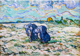 A-5 Vincent van Gogh - Dvě ženy kopající na poli pod sněhem