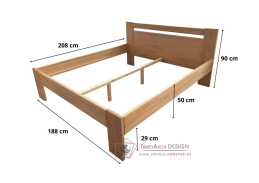 L404, Buková postel HELA 200x180