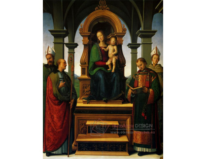 VSO168 Pietro Perugino - Panna Marie s dítětem a světci