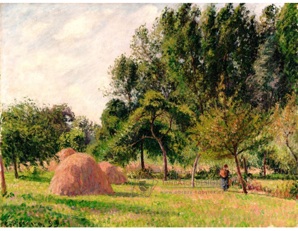 VCP-395 Camille Pissarro - Stohy sena ráno v Eragny