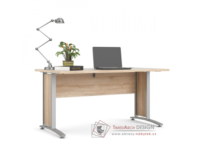 OFFICE 80400/71, psací stůl, silver grey / dub sonoma