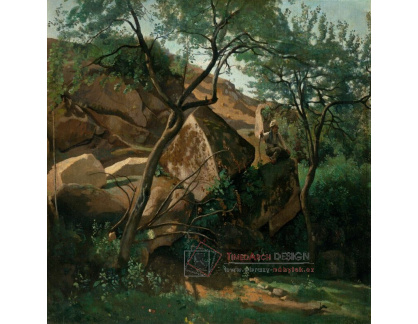 A-6720 Jean-Baptiste Camille Corot - Mladý pastýř mezi skálami