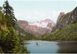 Fotochrom VF 156 Jezero Gossau a Dachstein,  Rakousko