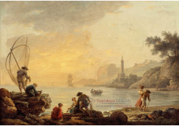 SO XVI-415 Claude-Joseph Vernet - Východ slunce s rybáři