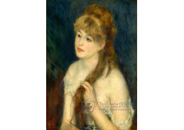 D-8043 Pierre-Auguste Renoir - Mladá žena spletající vlasy