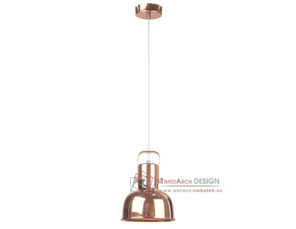 AVIER 3, závěsná lampa v retro stylu, rose gold