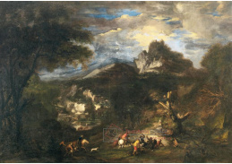 D-6016 Salvator Rosa - Lovecká scéna v krajině