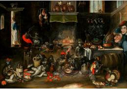 D-8788 Frans Francken - Opice v kuchyni