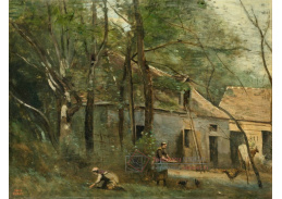 A-7022 Jean-Baptiste Camille Corot - Statek v lese