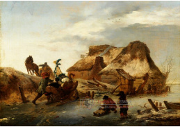 A-7653 Philips Wouwerman - Šlechtické saně na ledě