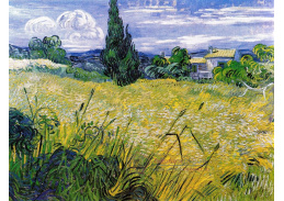 R2-1290 Vincent van Gogh - Krajina se zelenou kukuřicí, pšeničným polem a cypřišem