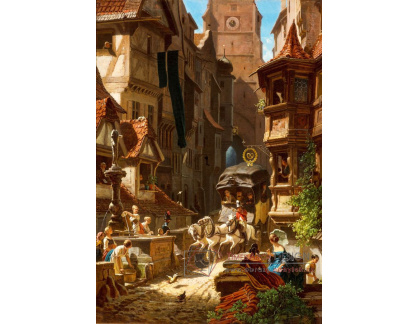 D-7778 Carl Spitzweg - Příjezd dostavníku