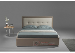 GRISI, čalouněná postel 160x200m, ekokůže béžová