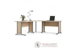 OFFICE 80400/303, psací stůl rohový, silver grey / dub sonoma