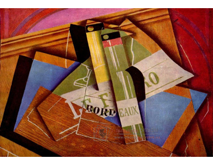 VJG 3 Juan Gris - Zátiší s láhví Bordeaux