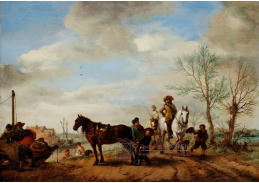 D-7562 Philips Wouwerman - Muž a žena na koni