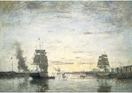 D-7162 Eugene Boudin - Vstup do přístavu v Le Havre