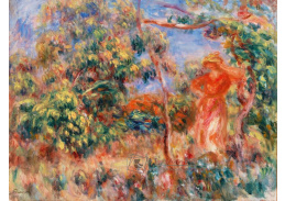 D-6867 Pierre-Auguste Renoir - Žena v červeném v krajině