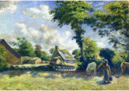 VCP-156 Camille Pissarro - Krajina v Melleray, napájení koní