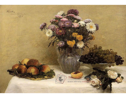 VKZ 187  Henri Fantin-Latour - Zátiší s květinami a ovocem